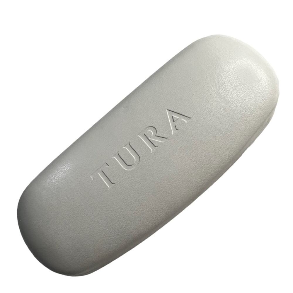 TURA White Hard Clamshell Eyeglass Sunglass Case